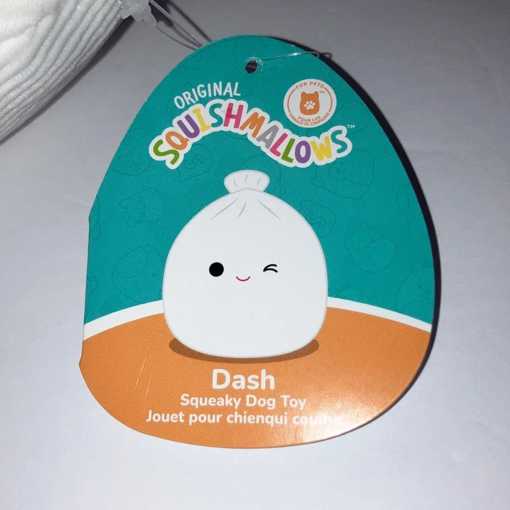 Squishmallow Dog Toys Raisy and Dash that Squeaks and‎ Crinkle 8”